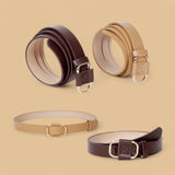 TAILLE 2pc Set Slim Belt with Gold Buckles