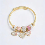 BLING Charm Bracelet Gold Bangle