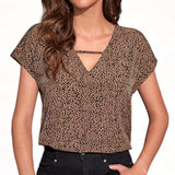 GYPSY All Over Print  V Neck Top
