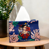 BOLSO Artist Printed Leather Tissue Holder