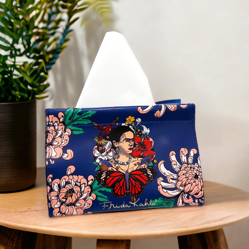 BOLSO Artist Printed Leather Tissue Holder