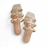 SELENE Studded Slim Strap Slides