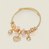 BLING Charm Bracelet Gold Bangle