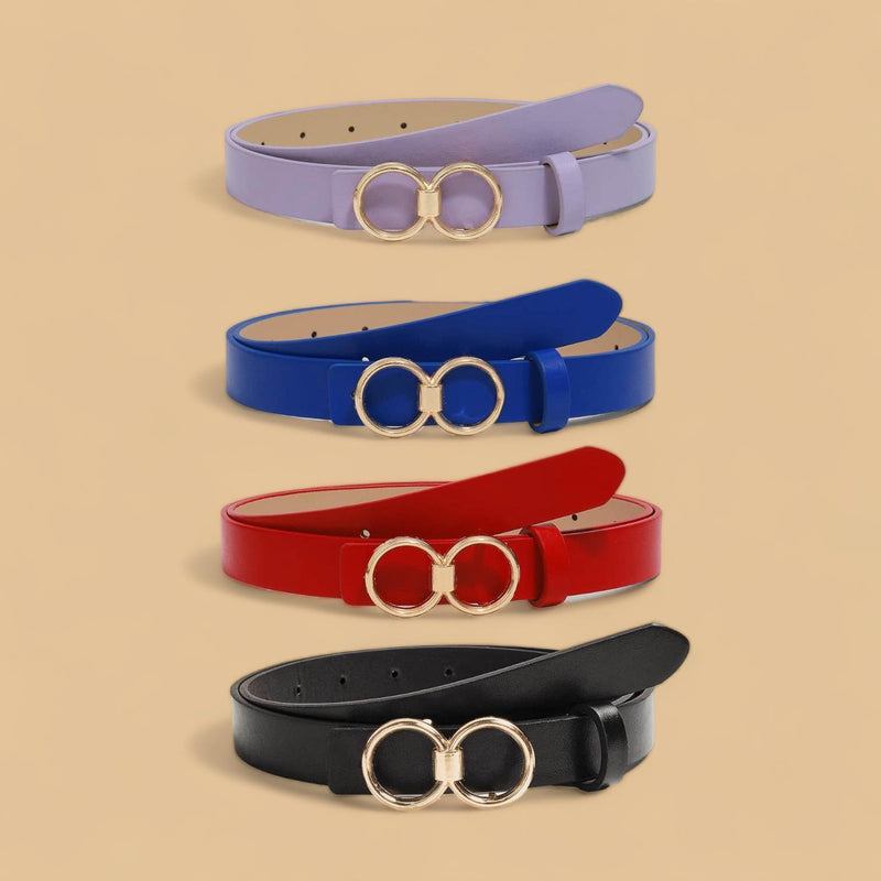 TAILLE 4pc Set 1” Slim Belts Colored
