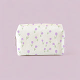 BOLSO Pattern Printed Canvas Vanity Zip Pouch