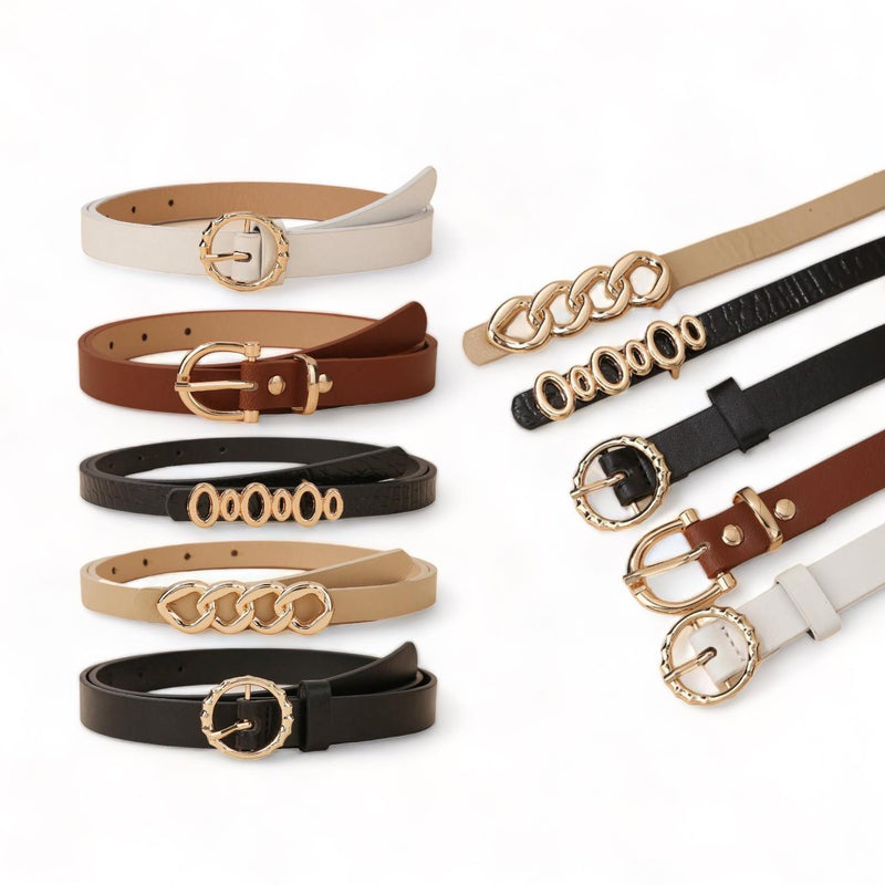 TAILLE 5pc Belt Set Slim Belts