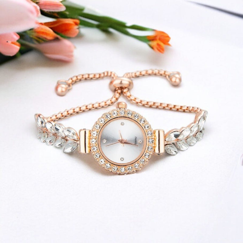 BLING Stylish Dressy Adjustable Chain Bracelet Watch