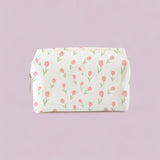 BOLSO Pattern Printed Canvas Vanity Zip Pouch