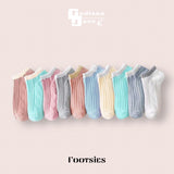 FOOTSIES 10 pairs Multi Color Ankle Socks Bundle