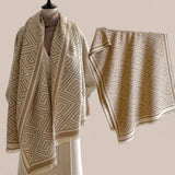 PREORDER WRAP Warm Jacquard Shawl Scarf