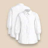 GBOSS White Lantern Long Sleeve Buttondown Shirt Top