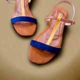 COSMITA Brown T Strap Flat Sandals