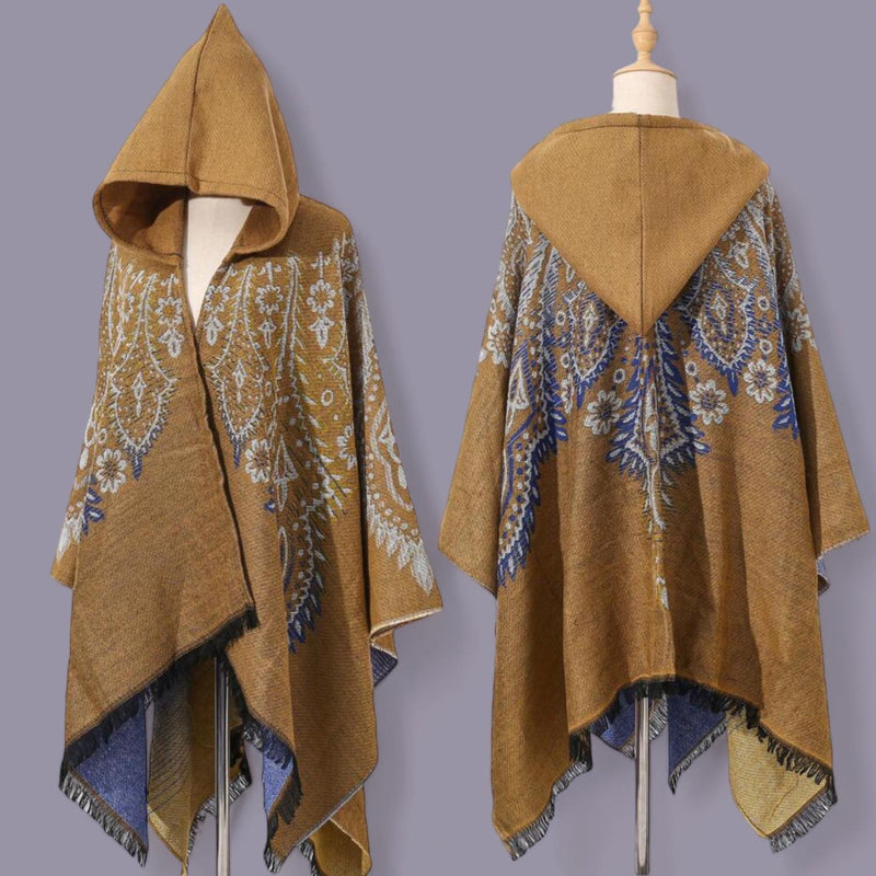 WRAP Boho Hooded Cloak Cape