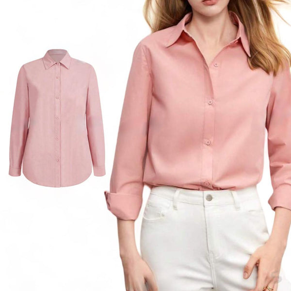 GBOSS Pastel Long Sleeve Buttondown Shirt Top