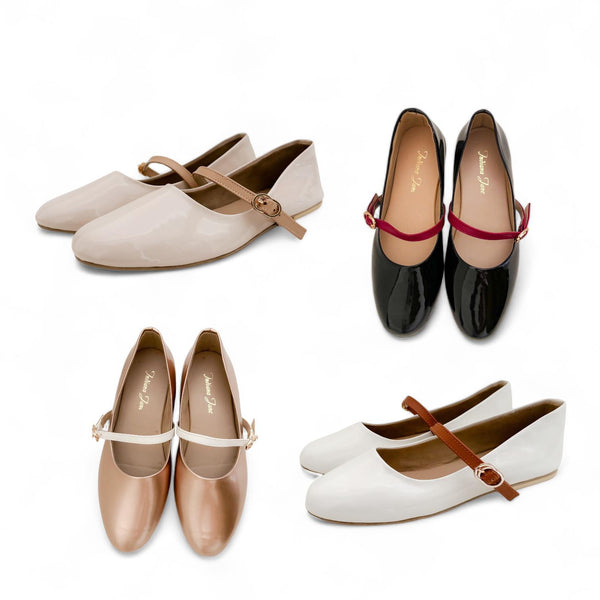 OLLIE Patent Round Toe Mary Jane Doll Shoes