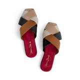 ORCHID Multicolor Weaved Leather Abaca Mules