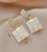 BLING Elegant Geo Drop Stud Earrings