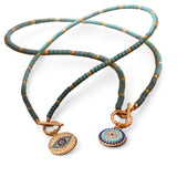 BLING Evil Eye Pendant Beaded Necklace