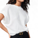 BLK Waffle Knit Square Loose Top