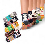 FOOTSIES 5pairs Set Graphic Knit Crew Socks