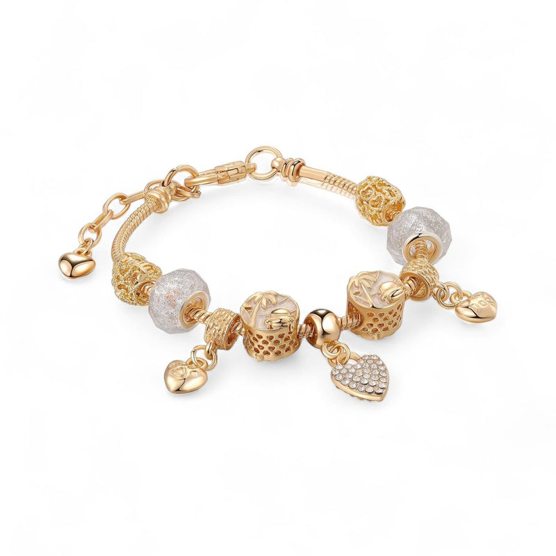 BLING Charm Bracelet Gold Bangle