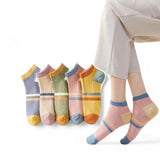 FOOTSIES 5pairs Set Cute Pattern Ankle Socks