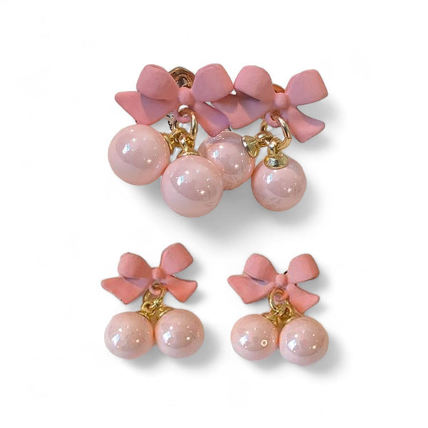 BLING Dainty Cute Floral Pearl Drop Earrings