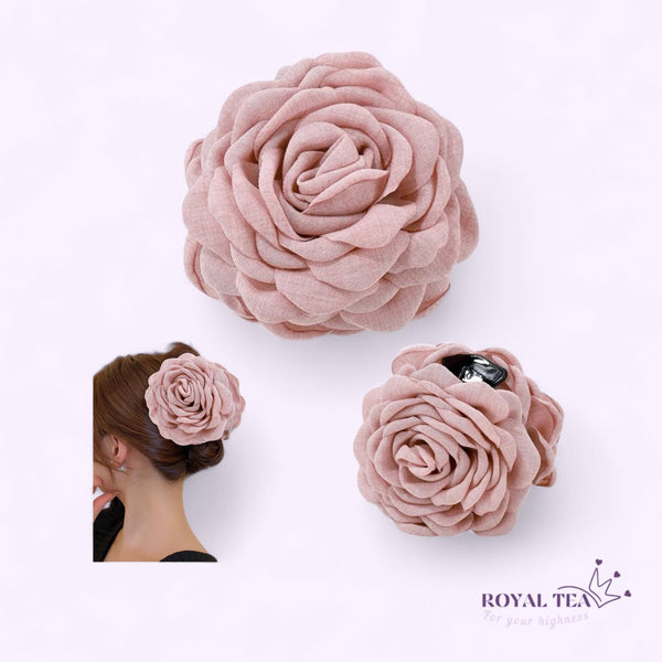 ROYALTEA TRIX Floral Fabric Big Hair Claw