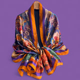 WRAP Large Silky Rectangular Printed Scarf