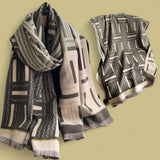 WRAP Warm Jacquard Shawl Scarf (Onhand)