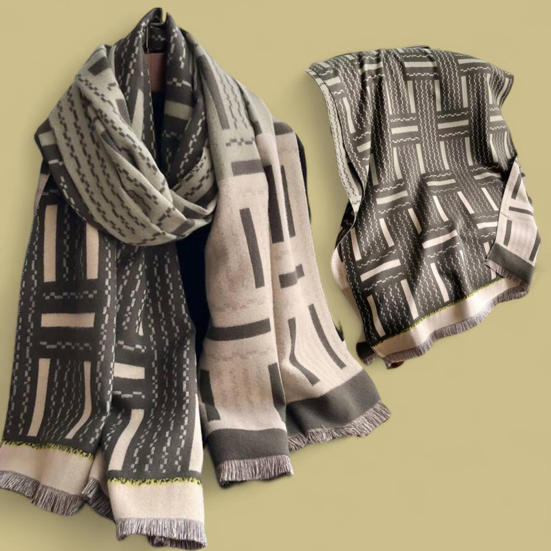 PREORDER WRAP Warm Jacquard Shawl Scarf