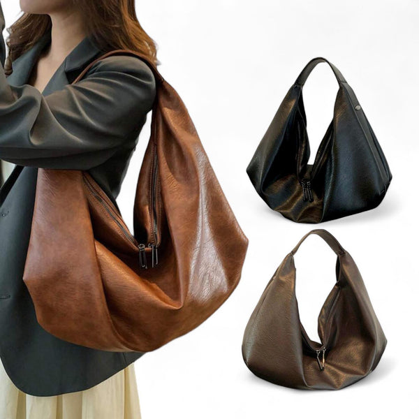 BOLSO Versatile Leather Large Shoulder Tote Bag