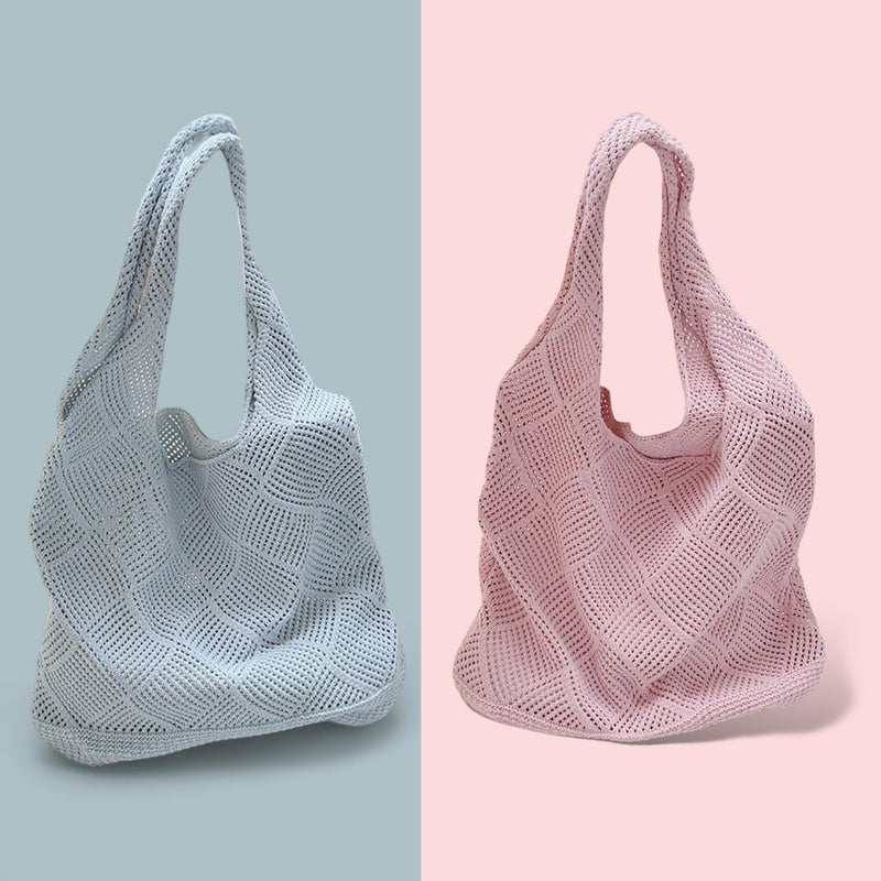 BOLSO LOOM Pastel Crochet Tote Bag