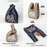 BOLSO LOOM Crochet Elephant Pattern Knitted Vest Multiway Bag