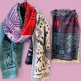 PREORDER WRAP Warm Jacquard Shawl Scarf