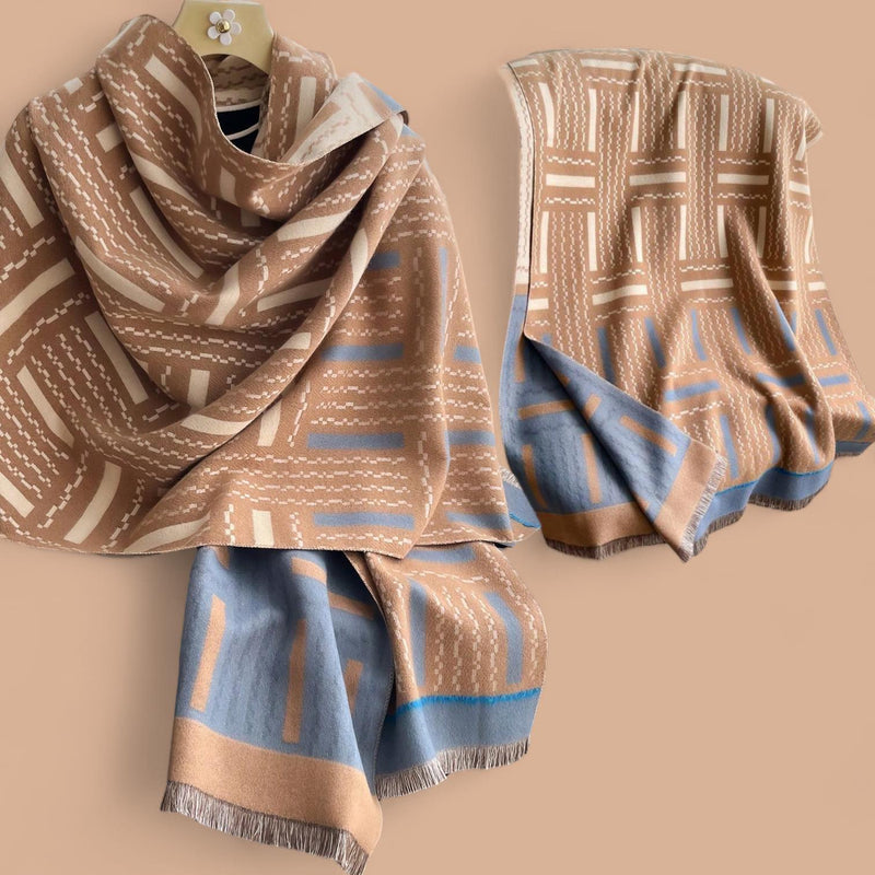 PREORDER WRAP Warm Jacquard Shawl Scarf