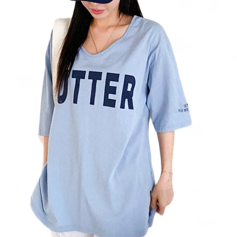 JERSY Cotton Butter Print Loose Tee Top