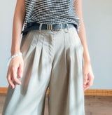 GBOSS Wide Leg Pants with Belt