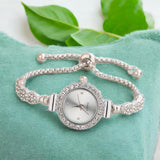 BLING Stylish Dressy Adjustable Chain Bracelet Watch