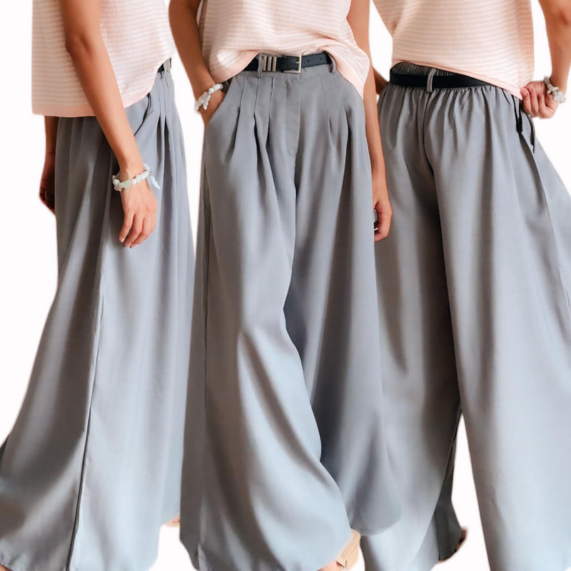 GBOSS Wide Leg Pants with Belt