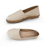 AZELEA Weave Texture Leather Abaca Espadrilles