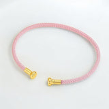 BLING Open C Shape Lucky Rope Gold Accent Bracelet