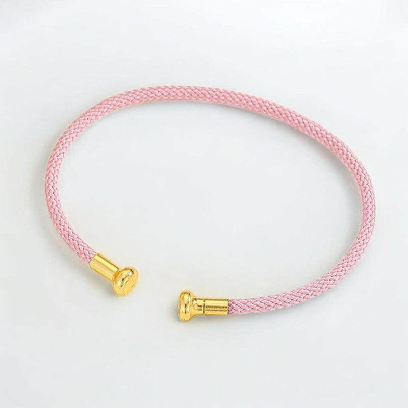 BLING Open C Shape Lucky Rope Gold Accent Bracelet