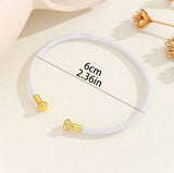 BLING Open C Shape Lucky Rope Gold Accent Bracelet