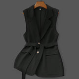 GBOSS Waterfall V Line Vest Belted Blazer