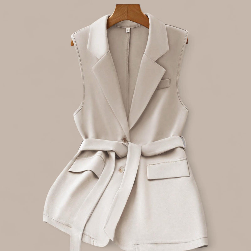 GBOSS Waterfall V Line Vest Belted Blazer