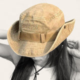 STRT Embroidered Denim Twill Fisherman Bucket Hat