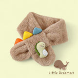 LITTLE DREAMERS Kids Plush Cute Dino Winter Scarf