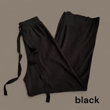 BLK Cotton Ribbed High Waist Drawstring Lounge Pants