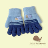 LITTLE DREAMERS Kids Winter Fleece Knit Cute Gradient Gloves 2-6yrs